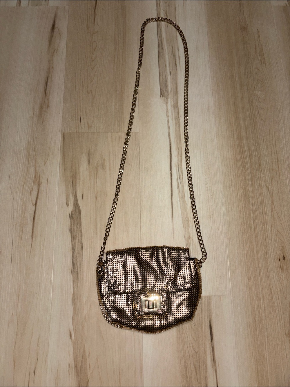 Juicy Couture Gold Metallic Chain Shoulder Bag